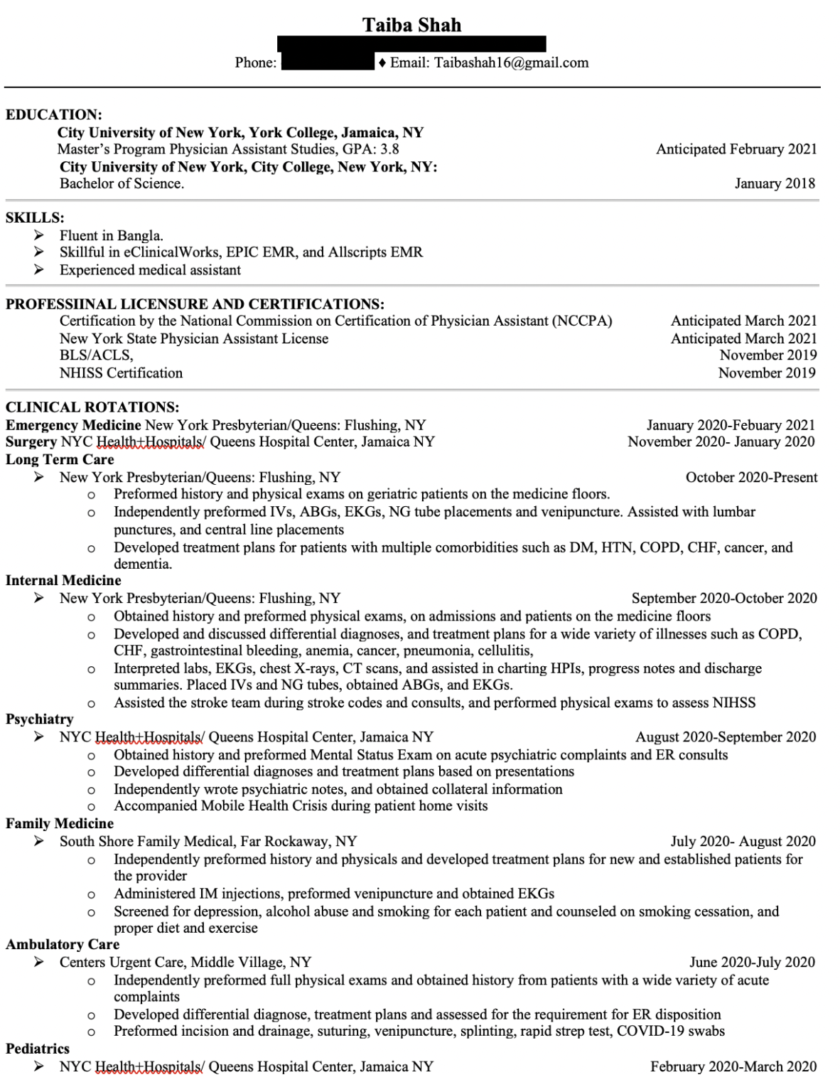 CV and Resume